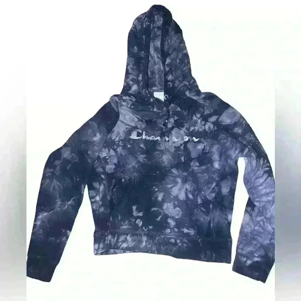 Champion Reverse Weave Vgt Size M Tye Dye Cropped Pullover Active/athleisure